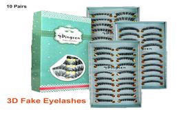 3D False Eyelashes 10 Pairs Natural Look Handmade Short Soft Reusable Eyelashes Natural Wispy Fluffy Lashes DHL 4331532