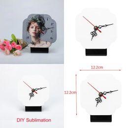 UPS Sublimation MDF Wooden Photo Frame Blank Printable Pattern with Clock DIY Woodblock Print Christmas Gifts