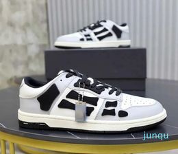 Skeleton Bones Suede & Leather Trainers White Black Blue Footwear Skull Skateboard Walking Couple Sports EU35-46