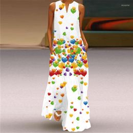 New Casual Dresses Human Face Sexy Girls Long Dress Women Evening Party Maxi Elegant Women's Fashion Sleeveless Beach Floral