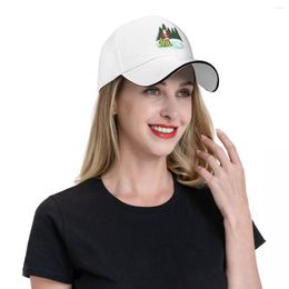 Berets Drag The Christmas Tree To Pond Casquette Unisex White Headdress Fishing Summer Classic Going Out Hat