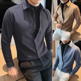 Suit Collar Fake Two Piece Shirts Sweater Coat Men's Autumn and Winter Style Underwear Korean Version Slim Fit and Handsome Men's Knitted Cardigan