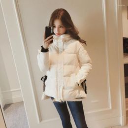Women's Trench Coats Women Short Solid Jacket Thick Hooded Female Cotton Padded Ladies Loose Puffer Parkas Oversize Outerwear G151