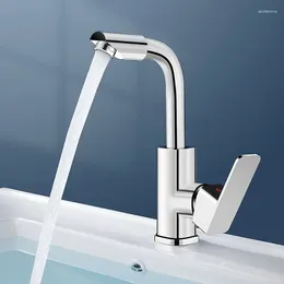 Bathroom Sink Faucets Kitchen Copper Water Tap Deck Mounted Stream Sprayer Head Single Cold Taps Silver