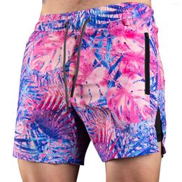 Men's Shorts Quick Dry Athletic With Zipper Pockets Men's Summer Running Gym Training Workout Fitness Hiking Beachwear