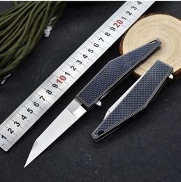 1Pcs A1897 High End Flipper Folding Knife 100% Real M390 Satin Blade Titanium Alloy/Carbon Fiber Handle Ball Bearing Fast Open EDC Pocket Knives