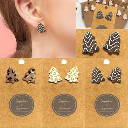 Stud Earrings 1 Pcs Cute Christmas Tree For Women Girls Creative Women'S Gifts Fashion Designer Jewellery Gift