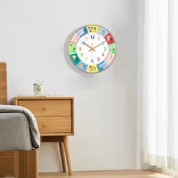 Wall Clocks Colorful Round Clock Is An Ideal Decoration For A Child's Bedroom Classroom Homeschool Room Or Playroom