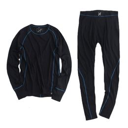 Men's Thermal Underwear 100 Merino Wool Base Layer Men Set Light Weight 180G Top and Bottom Long John Soft 231118