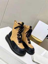 Luxury Winter Brand Tire Women's Ankle Boots Rubber Outsole Chelsea Martin Booties Ladies Party Wedding Combat Booty