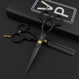 Hair Scissors 5.5 '' 440c Stainless Steel Scissor Professional Hairdressers Hair Scissors Hair Cutting Salon Hairdressing Thinning Shears Set 230419