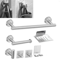 Bath Accessory Set Bathroom Hardware Accessories Kit 7 Piece Towel Rack Tissue Holder Coat Hook Razor Soap Tray Multifunction