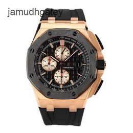 Ap Swiss Luxury Watch Royal Oak Series Offshore Series 18k Rose Gold Material Automatic Mechanical Watch with a Diameter of 44mm, Men's Watch 26400ro V1m5
