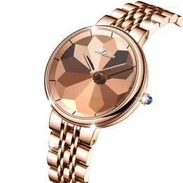 Wristwatches Women Watch Luxury Fashion Diamond Mirror Quartz Clock Ins Ladies's Waterproof WristWatch Gorgeous Reloj Para Mujer