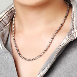 Chains 925 Sterling Silver Necklace Charm Men'S Chain Retro Fashion Jewellery 50 Cm