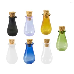 Vases 7pcs Mini Wishing Bottles Glass Storage DIY Drift Pendants