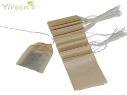 Green Tea Tools 1000pcs 60 X 80mm Empty Individual Herbal Plant Filter Bags With Strings Coffee Maker Infuser Strainers No Bleach 1656832