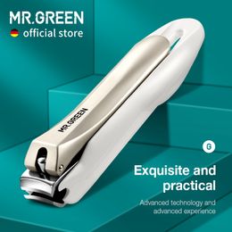 Nail Clippers MR.GREEN Nail Clippers Anti Splash Fingernail Cutter Stainless Steel Manicure Tools Nail Scissors Detachable Design Nail Trimmer 230419