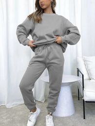 Women's Two Piece Pant s Casual 2 Outfit Set Long Sleeve Pullover Sweatshirt and Comfy Jogger Pants for a Stylish Lounge Look 231118