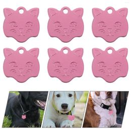 Dog Collars 10pcs Tags Pet Id Cat Head Shape Charms For Puppy Collar Decor