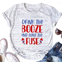 Men's T Shirts Drink The Booze And Light Fuse Shirt Men Funny 4th Of July For We People Like To Party Tshirt M