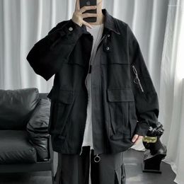 Men's Jackets Multi Pockets Cargo Men Windbreaker 2023 Hip Hop Streetwear Harajuku Coats Overalls Bomber Jacket Outwear