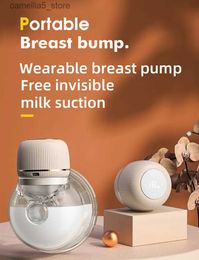 Breastpumps Double Wearable Electric Breast Pump Portable Invisible LED Display BPA Free Low Noise Handsfree Electric Breast Milk Exactor Q231120