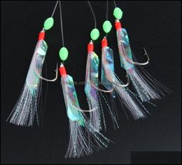 New Sabiki Soft Fishing Lure Rigs Bait Jigs Worn Fake String Crystal Barbed Hook Lures Drop Delivery 2021 Baits Sports Outdoor3333670