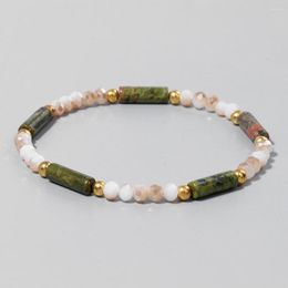 Strand Fine Glass Beads Bracelet Natural Stone Malachite Quartz Bracelets Bangle For Men Women Yoga Paryer Healing Jewellery