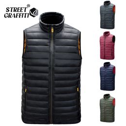 Men's Vests STG 2023 Men Solid Zipper Sleeveless Down Vests Fashion Male Winter Casual Waistcoat Windproof Warm High Quality Jackets 231120