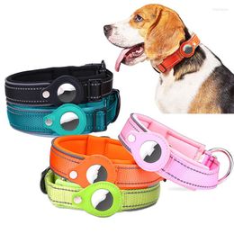 Dog Collars For Protective Case Luxury Nylon Pet Cat Collar Loop Finder Anti-lost Location Tracker Device Cover