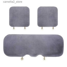 Car Seat Covers Car Seat Cushion Winter Rabbit Plush Seat Cushion Single Piece Square Cushion Without Backrest Thermal Cotton Cushion Q231120