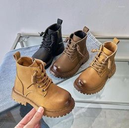Boots Autumn Winter Toddlers Kids Tide Warm Thick Cotton Boys Girls Snow Children Leather Fashion