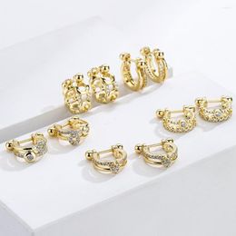 Hoop Earrings Mafisar Trendy Small Hoops For Women Cartilage Dainty Shiny Cubic Zirconia Gold Color Ear Rings Fashion Party Jewelry