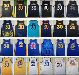 Mans Stephen Curry 30 City Basketball Jersey Team Earned Stitched Team Black White Blue Yellow Association Breathable Icon For Sport Fans Colour Embroidery Sale