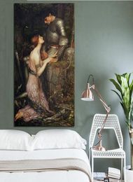 Lamia and The Soldier Classical Oil Painting Impressionism Canvas Poster Prints Giclee Wall Art Pictures for Living Room Home Deco1010927