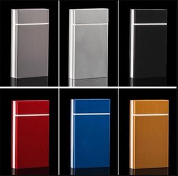 Smoking Pipes Pull down cover cigarette case, aluminum alloy, 20 pack, fine cigarette case, men's and women's fine cigarette case, extended and portable