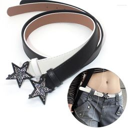 Belts Star Rhinestone Belt For Women Fashion 2000s Waist Strap Female Girl Jeans Dress Trouser Decorative Waistband Accessories