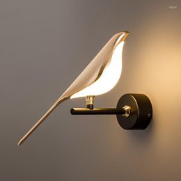 Wall Lamp Bedside Bathroom Bird Led Lights Kid Wallpapers Living Room Bedroom Closets Interior Light Home Decor Decoration