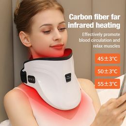 Massaging Neck Pillowws Electric Heating Massage Household Cervical Traction Device Spine Protector Compress Support Relife Pain 231118