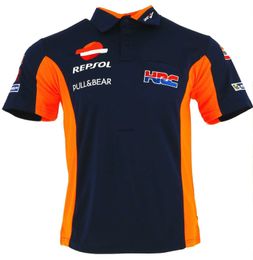 Men's t Shirt 2023 New Style Hrc Repsol for Polo Motocross Team Racing Motorcycle Atv Bike Riding Cotton Polo