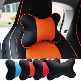 Seat Cushions Car Leather Breathable Headrest Neck Pillow For Smart 450 451 453 Fortwo Forfour Interior Accessories Products