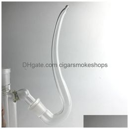 Smoking Pipes Glass Bong J Hook Adapter For Ash Catchers 14Mm 18Mm Female St Curve Tube Diy Accessories Drop Delivery Home Garden Ho Dhnni