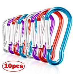 5 PCSCarabiners 10pcs Carabiner Keychain Outdoor Mini Colorful Camping Hiking Snap Clip Lock Buckle Hooks Sports Fishing Bucklekeychain Tools P230420