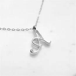 Pendant Necklaces Alphabet A Stainless Necklace English Letter Name Tag Handwritten Jewellery Gift