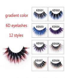 12 style 6d Mink Hair gradient color Fake Eyelash Thick mink false eyelashes natural Extension fake Eyelashes1368502