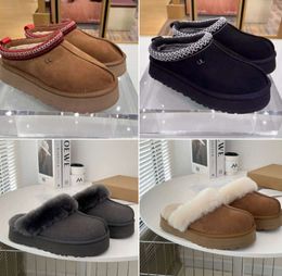 1uggslies-50 boots Designer Tasman Slipper Australia Fluffy Platform Tazz Slides Wool Shoes Winter Boot Sheepskin Fur Classic Brand Casual 97 90ess