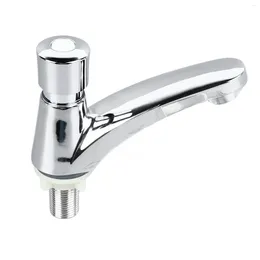 Bathroom Sink Faucets Wide Use Basin Faucet Push Button Design Water Saving Rugged Reliable Time Delay For Home Single Cold