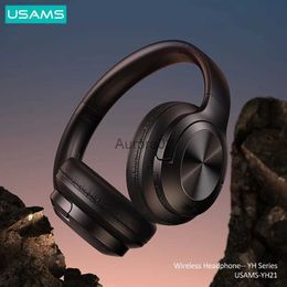 Cell Phone Earphones USAMS Wireless Headphones Bluetooth 5.3 Earphones Foldable Gaming Headset Sport Headphone With Mic Noise Cancelling Headsets YQ231120