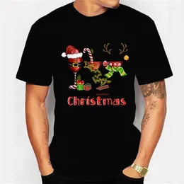 Men's T Shirts Christmas Lights Wine Tees T-shirt Shirt Happy Year Tshirt Fashion Harajuku Men Tops